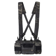 Tactical Equipment MOLLE Chest Rigs Good Quality Tactical Chest Rig with Pouch Utility Chest Rig for Tactical Quick Release Tactical Rig Vest Multifunctional Tactical Vest for Outdoor Multi-Pockets Tactical Chest Mini Rig
