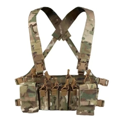 Wholesale Tactical Equipment Camouflage Chest Rig Harness Tactical Molle Rig Vest Hunting Tactical Chest Vest military Outdoor Tactical Vest Adjustable Camouflage Chest Rig with Pouches Multifunctional Training Vest Chest Rig