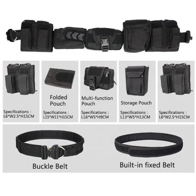 Outdoor Wear-resistant Tactical Waist Bag Storage Bag Hiking Pouch Comfortable Multifunctional Padded Belt Hunting  Durable Men's Sports Reversible Multifunctional Nylon Belt Casual Dress Golf Pants Shirts Shorts Nylon Tactical Belt