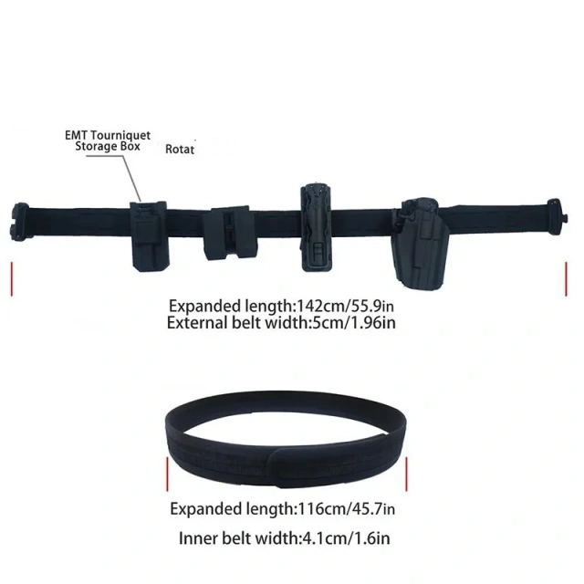 Quick-release Multi-functional Premium Buckle Tactics Belt Mountaineering Duty Outdoor Tactical Multifunctional Belt  Adjustable Nylon Training durable Tactical Men Belt Webbing Canvas Outdoor Web Belt with Plastic Buckle