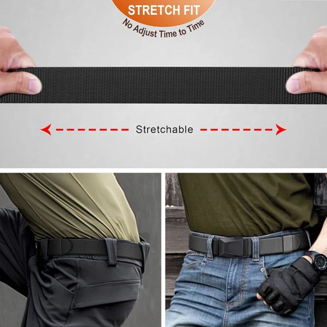 Outdoor  Durable Men Belt Pack Tactical Web Rigger Belt Stretch  Sports Fishing Quick Release Sports Belt  Heavy Duty Adjustable Modular Equipment Security Utility Tactical Belt with Components Pouches Bags Holster for Security Hunting