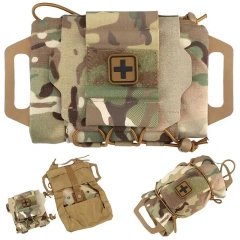 High Quality Durable Multifunctional Modular Equipment Outdoor Sport Enthusiasts Tactical Belt Hunting Belt with Medical Pouch  High Quality Men Fashionable multifunctional Tactical Belt Wear-resistant Durable Stretch Nylon Web Tactical Belt