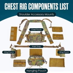 Tactical Accessories Chest Rig High Quality Tactical Molle Vest Pack Chest Harness Tactical Rig Vest for Hunting Custom Tactical Chest Rig Vests with Mag Pouches for Training Tactical Chest Vest Rig Adjustable Tactical Chest Rig