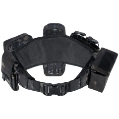 Outdoor Adjustable Camouflage Modular Equipment Tactical Belt Outdoor Comfort Training Molle Duty Belts With Tool Pouches  Adjustable Training Men Nylon Belt Hiking Golf Tactical Durable Ratcheting Casual Jeans Men's Web Adjustable Belt