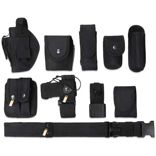 Outdoor Detachable Multifunctional Security Tactical Utility Waist Belt Nylon Adjustable Modular Equipment Outdoor Duty Belts  Modular Equipment practical Tactical Waistband Gear Set Pouch Quick Detach Outdoor Training Hunting Sport Adjustable Belt