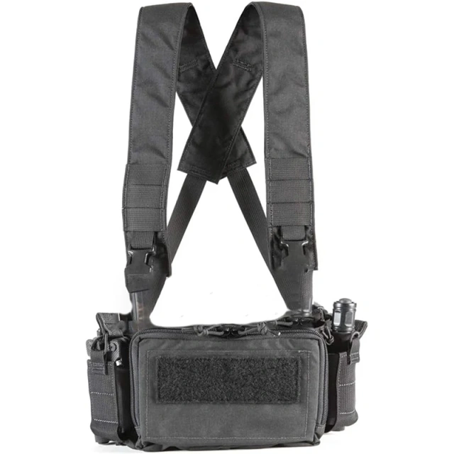 Wholesale Outdoor Tactical Chest Rig Vest Bag MICRO Tactical Vest Chest Rig Top Quality Tactical Harness Chest Rig Tactical MOLLE Chest Rigs with Magazine Pouch Harness Tactical Chest Rigs for Hunting Tactical Plate Carrier Vest