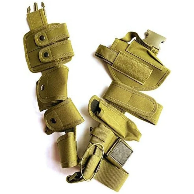 Security Tactical Duty Belt Modular Equipment Hunting Game Versatile Utility Adjustable Accessories Belt With Tool Pouches  Wear-resistant Lightweight Tactical Belt Men Hiking Rigger Nylon Web Utility Work Belts Quick Release Buckle