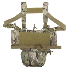 Hot Selling Top Quality Multi-Pockets Tactical Chest Mini Rig Quick Release Multifunctional Tactical Vest for Outdoor Outdoor Camouflage Gear Chest Rig Tactical Molle Vest with Pouch Bag Carrier Tactical Camouflage Chest Rig