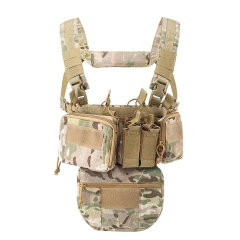 Custom Tactical Chest Rigs Tactical Chest Hanging Vest with Magazine Pouch Camouflage Molle Chest Rigs Customized Men Nylon Tactical Chest Pack Rig with Magazine Pouch Tactical Chest Rig Pouch Tactical MOLLE Chest Rigs