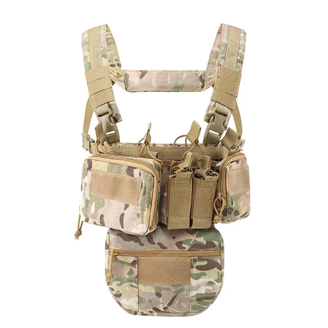 Custom Tactical Chest Rigs Tactical Chest Hanging Vest with Magazine Pouch Camouflage Molle Chest Rigs Customized Men Nylon Tactical Chest Pack Rig with Magazine Pouch Tactical Chest Rig Pouch Tactical MOLLE Chest Rigs