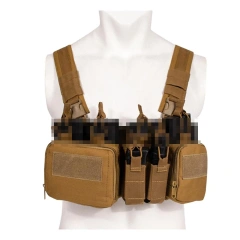 Customized Hunting Apparel Nylon Tactical Chest Rig Vest with Magazine Pouch Molle System Tactical Chest Rig Tactical Equipment Chest Rig Vest Tactical Carrier Chest Rig with Magazine Pouch Outdoor Tactical Hunting Vest