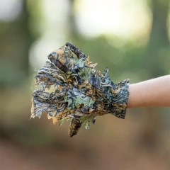 Outdoor Soft and Minimalist Camo Ghillie Suits 3D Leafy Hooded Hunting Simple and Minimalist Camouflage Ghillie Suits Lightweight Practical 3D Leafy Camo Suits with Storage Bag Ghillie Suits for Men Leaf Camouflage Training Hunting Ghillie Suit