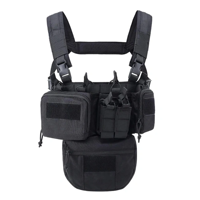 Tactical Vest Chest Rig with Magazine Pouch High Quality Tactic Chest Rig Vest for Men Tactical Chest Hanging Vest Hot Selling Lightweight Tactics Chest Rig with Mag Pouch Multifunctional Tactical Modular Vest Tactical Carry Chest Rig