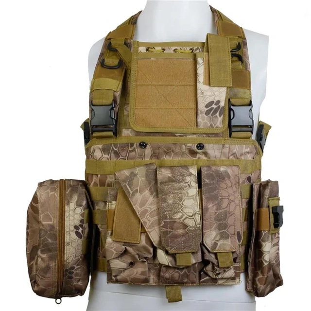 Hot Sale Training Equipment Tactical Vest Outdoor Tactical Vest Chest Rig for Hunting Tactical Pouches Chest Rig Hunting Equipment Camouflage Carrier Chest Rig Tactic Carrier Chest Rig with Magazine Pouch Tactical Chest Harness Vest