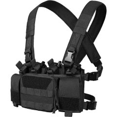 Tactical MOLLE Chest Rigs with Magazine Pouch Harness Tactical Chest Rigs for Hunting Tactical Plate Carrier Vest Tactical Chest Pouches Rig with Mag Pouch Tactical Vest for Chest Multifunctional Tactical Hunting Modular Rig Vest