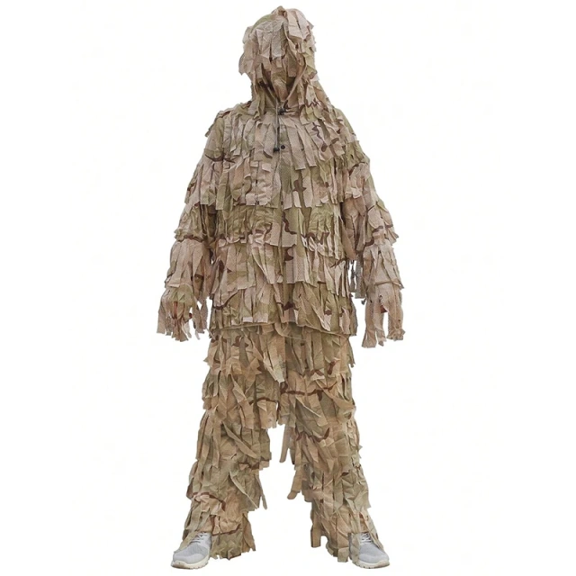 Jungle Camouflage Clothing Camouflage Clothing Hunting Suit for Outdoor Training Games Ghillie Suit Ghillie Suit Professional Outdoor Camouflage Clothing Hunting Mesh Suit for Outdoor Activities Lightweight Jungle Ghillie Suit