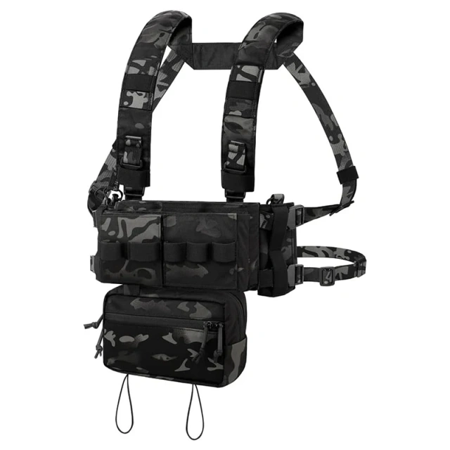 Hot Selling Tactical Gear Chest Rig Tactical Micro Chest Rig Heavy Duty Tactical Chest Rig Vest for Outdoor Hot Sale Tactical Chest Rig Vest Outdoor Hunting Tactical Chest Rig Adjustable Chest Rig with Pouches
