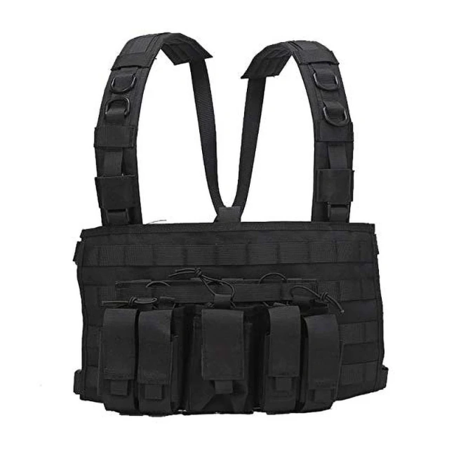 Customized Outdoor Sports Gear Tactical Molle Vest Pouch Bag Carrier Heavy Duty Camouflage Tactical Chest Rig  Adjustable Detachable Tactical Modular Vest with Mag Pouch Tactical Chest Rig Tactical Molle Micro Chest Rigs