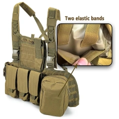 Hot Selling Tactical Vest Outdoor Adjustable Tactical Chest Rig with Pouches Training Chest Rig for Hunting High Quality Camouflage Tactical Vest Chest Rig With Mag Pouch Multi-function Molle Tactical Chest Rig Vest