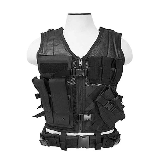 Breathable Security Training Vest  Youth Adjustable Adults Training vest for men Quick Release outdoors Breathable Vest   Training stab-proof Sports Training vest outdoors Breathable Paintball Vest