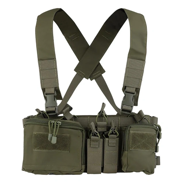 Outdoor Tactical Chest Rig for Hunting Lightweight Tactical Chest Vest with Mag Pouch Tactical Modular Chest Rig Customized Field Equipment Tactical Vest Detachable Tactical Chest Rig Good Quality Camouflage Tactical Vest Rig