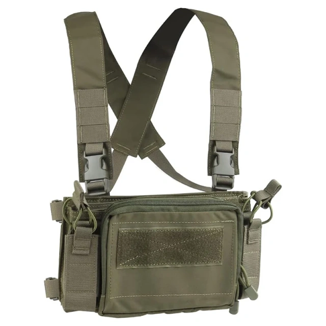 Wholesale Camouflage Tactical Vest Tactical Equipment Chest Rig Good Quality Tactical Chest Rig for Hunting Custom Tactical Hunting Vest with Molle Pouches High Quality Tactical Chest Rig Bag Tactical Molle Chest Rig Vest