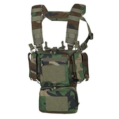 Customized Tactical Chest Rig Hunting Vest Camo Tactical Chest Rig With Mag Pouch Heavy Duty Training Mini Rig Hot Sale Tactical Chest Rig Lightweight MOLLE Tactical Vest Plate Carrier Outdoor Protective Hunting Chest Rig for Tactical