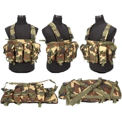 Hot Sale Outdoor Tactical Accessory Molle Vest Tactical Pouch Bag Vest Tactical Camouflage Chest Rig Harness for Tactical Wholesale Tactical Equipment Gear Hunting Vest Heavy Duty Tactical Pouch Chest Rig Utility Tactical Chest Rig for Outdoor
