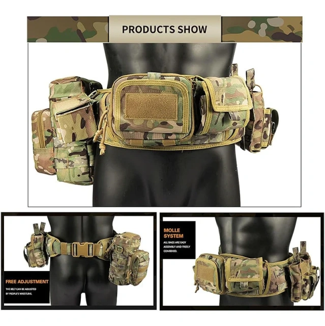 Adjustable Quick-release Buckle Hiking Camping Tactical Belt Sport Enthusiasts Multiple Tactical High Quality Duty Belts  Wear-resistant Adjustable Men Quick Release Ratchet Belts Two-in-One Reversible Men Casual Sports  Nylon Tactical Belt