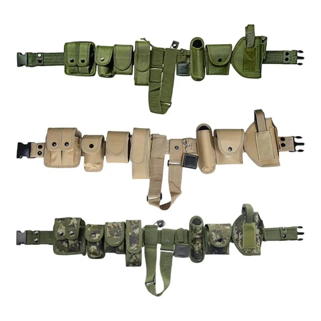 High Quality Mountaineering High Density Material Duty Belt Durable Bag Practical Waist Tool Bag Tactic Waist Belt  High Duty Detachable Multifunctional Tactical Security Duty Belt high density Material Holster Pouch Set Utility Kit Belt