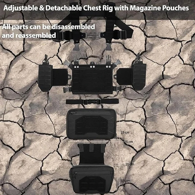 High Quality Tactical Chest Rig Quick Release Multifunctional Tactical Vest with Multi-Pockets Outdoor Chest Rig for Tactical Wholesale Price Tactical Equipment Chest Rig Outdoor Tactical Safety Chest Rig Camo Tactical Hunting Chest Rig