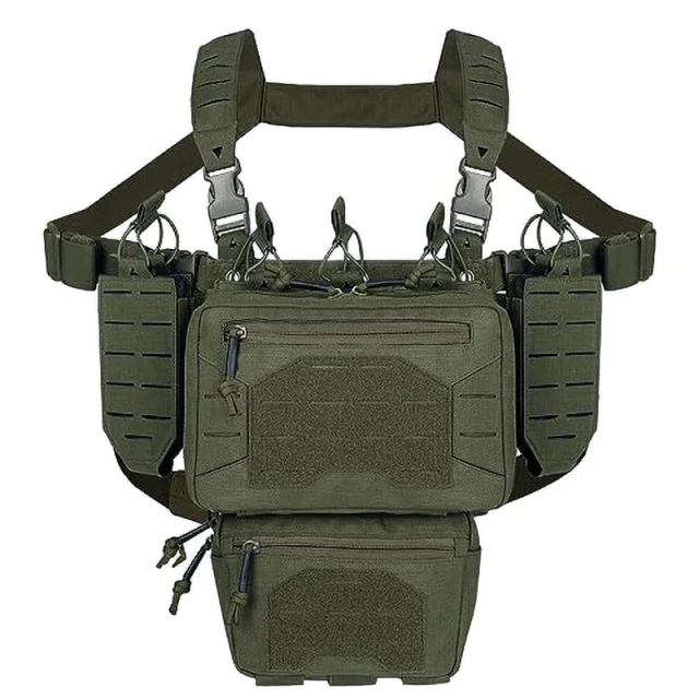 High Quality Tactical Chest Rig Quick Release Multifunctional Tactical Vest with Multi-Pockets Outdoor Chest Rig for Tactical Wholesale Price Tactical Equipment Chest Rig Outdoor Tactical Safety Chest Rig Camo Tactical Hunting Chest Rig