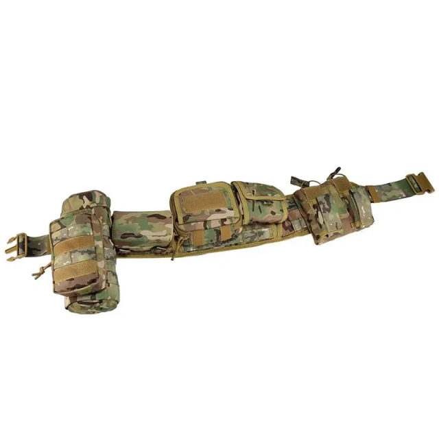 Tactical Waistband Hunting Waist Security Gadget Pouch Waist Bag with Pouches Multi Functional Carrying Equipment Belt  Adjustable Detachable Camouflage Tactical Waist Wrap Set Multi-functional Outdoor Combination Belt Accessory Package Set