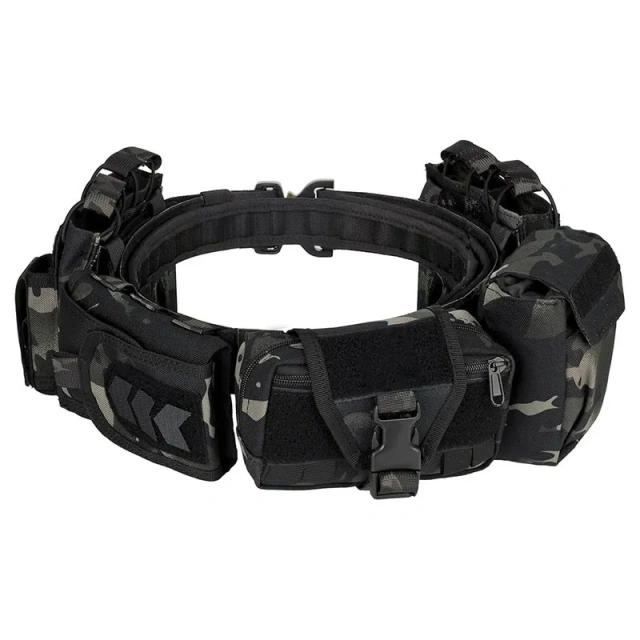 Lightweight Camping Outdoor Premium Adjustable Camping Tactical Duty Belt Premium Multifunctional Utility Belt With Pouches  Wholesale Premium Hunting Belt Outdoor Multifunctional Climbing Storage Bag Hunting Pouch Belt Pocket Bag tactic Waist Belt