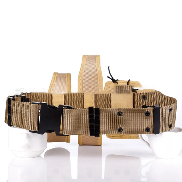 Hot Selling Training Durable Outdoor Nylon Oxford Cloth Multifunctional Belt Security Patrol Duty Belt   Quick-release Buckle Adjustable Tactical Belt with Accessories Camping and Everyday Use Mountaineering High Duty Belts