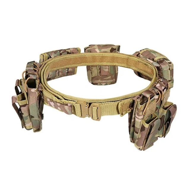 Wholesale Fashionable Outdoor Duty Tactical Belt Combination Equipment Detachable Multi-functional Tactical Waist Belt    Breathable Adjustable Men's multifunctional Belt Adjustable Training Tactical Stretch Web Nylon Belt