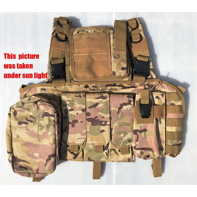 Heavy Duty Tactical Chest Rig Vest Adjustable Outdoor Tactical Vest Chest Rig with Pouches Tactical Molle Chest Rig Hot Selling Tactical Gear Chest Rig Tactical Micro Chest Rig Heavy Duty Tactical Chest Rig Vest for Outdoor