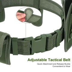 Fashionable Modular Equipment Security Utility Tactical Belt with Components Pouches Bags Holster for Security Hunting  Wear-resistant Durable Men Adjustable Training Tactical Belt Adjustable Sports Training Nylon Ratchet Belt