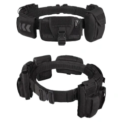 Durable Wholesale Hunting Equipment System Tactical Men Belt Waist Support Security Duty Wear-resistant Tactical Utility Belt  Mountaineering high density Material Outdoor Sports Equipment Hunting practical Tactical Belt with Pouches Tactical Belt
