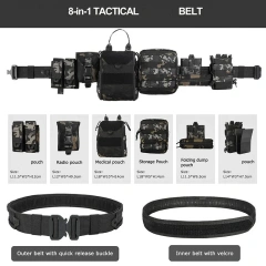 Wholesale Tactical Mountaineering Belt with Accessories Quick Release High Density Material Rigger Belt Heavy Duty Belts  Wear-resistant Durable Men's Adjustable Training Tactical Stretch Web Nylon Belt with Quick Release Buckle Belt