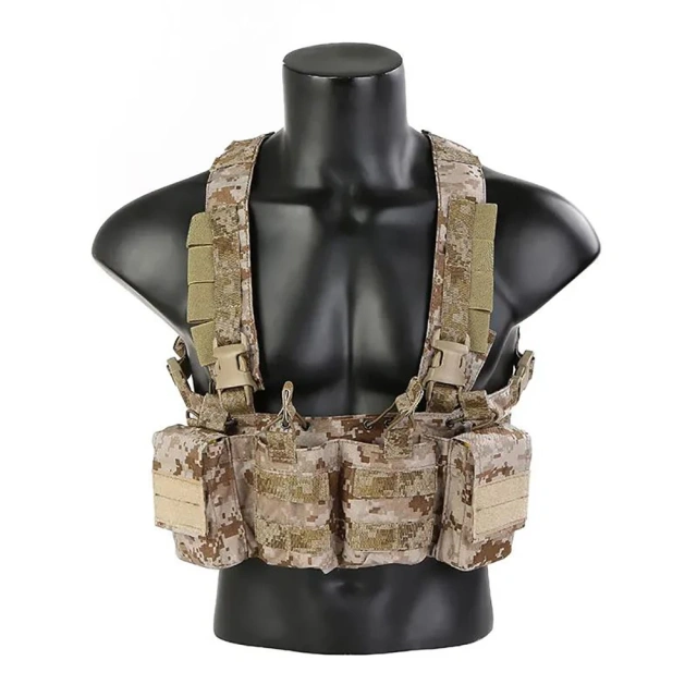 Customized Camouflage Carrier Chest Rig Chest Rig for Outdoor Good Quality Tactical Chest Hanging Vest Hot Selling Outdoor Tactical Hunting Gear Chest Rig Heavy Duty Tactical Vest Chest Rig Protective Tactical Chest Rig