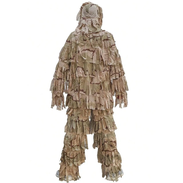 Jungle Camouflage Clothing Camouflage Clothing Hunting Suit for Outdoor Training Games Ghillie Suit Ghillie Suit Professional Outdoor Camouflage Clothing Hunting Mesh Suit for Outdoor Activities Lightweight Jungle Ghillie Suit
