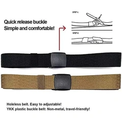 Wear-resistant Nylon Training Tactical Men Belt Webbing Canvas Outdoor Web Belt with Plastic Buckle Fits Pant  Fashionable Casual Durable Multifunctional Tactical Belt Duty Set Adjustable Nylon sport enthusiasts Security Hunting Belt