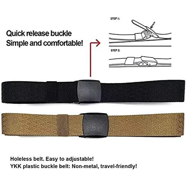 Wear-resistant Nylon Training Tactical Men Belt Webbing Canvas Outdoor Web Belt with Plastic Buckle Fits Pant  Fashionable Casual Durable Multifunctional Tactical Belt Duty Set Adjustable Nylon sport enthusiasts Security Hunting Belt