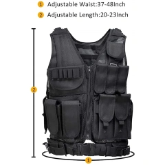 High Quality Encryption Polyester Tactical Gear Vest Adjustable Training Tactical Vest Lightweight Assault Vest  high-quality Durable Waterproof Training Chest Rig stab-proof Sports Training vest Assault Vest
