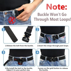 Training Durable Tactical Quick Release Metal Buckle Belt Wear-resistant Heavy Duty Nylon Riggers Belts  High Duty High Material comfortable Tactical Belt Tactical Duty Belts breathable mesh Utility Belt with Accessories Pouches