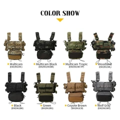 Custom Logo Camouflage Tactical Gear Harness Tactical Chest Rig Bag Outdoor Hunting Tactical Vest Recon Chest Rig Outdoor Tactical Camouflage Chest Rig Tactical Molle Tactical Chest Rig Vest With Magazine Pouches Tactical Vest Chest Rig
