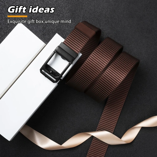 Adjustable Training Nylon Web Work Belt with Automatic Slide Buckle Adjustable Men's Ratchet Tactical Belt  High Quality multifunctional Duty Belt Double Snaps Security Tactical Belt Equipment wear-resistant Belts Accessories