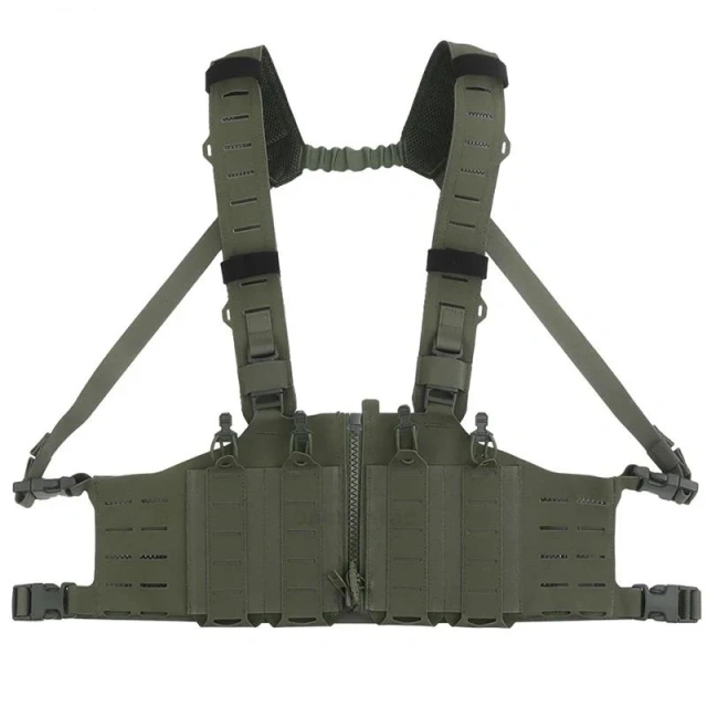 Tactical Equipment Vest Lightweight Tactical Chest Rig Hunting Vest Tactics Molle Chest Rig with Mag Pouch Wholesale Outdoor Tactical Chest Vest Rig Bag Heavy Duty Field Training Vest Multifunctional Camouflage Chest Rig