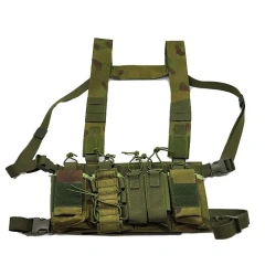 Multi-Functional Tactical Vest Rig Heavy Duty Chest Rig Harness for Tactical Outdoor Camouflage Chest Rig Custom Tactical Chest Rigs with Magazine Pouch Heavy Duty Camo Harness Tactical Vest Durable Tactical Chest Rig